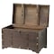 Vintiquewise Brown Large Wooden Storage Trunk with Lockable Latch QI003943.L - alternate 7